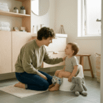 Náhledový obrázek k článku na web prolepsiden.cz k tématu budování návyků dítěte. Třeba chození na nočník.