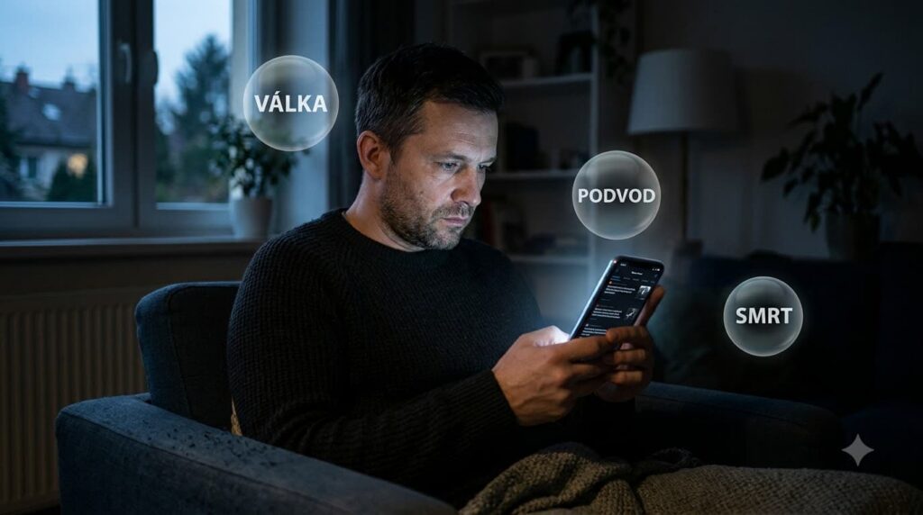Náhledový obrázek do článku na téma "rpoč se mýlíme v pohledu na svět" věnovaný tomu jak media využívají strachu.