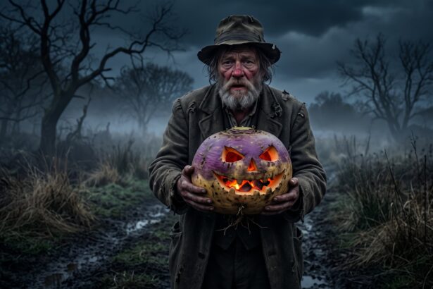 Náhledový obrázek k článku o historii vyřezávání dýní na Halloween.