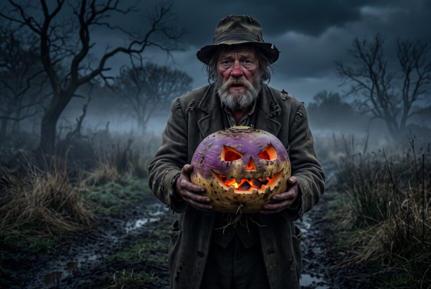 Náhledový obrázek k článku o historii vyřezávání dýní na Halloween.